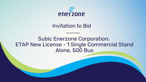 Invitation To Bid: Subic EnerZone: ETAP New License - 1 Single Commercial Stand Alone, 500 Bus
