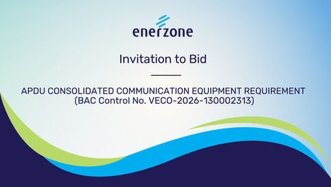 INVITATION TO BID: APDU CONSOLIDATED COMMUNICATION EQUIPMENT REQUIREMENT (BAC Control No. VECO-2026-130002313)