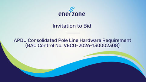 INVITATION TO BID: APDU Consolidated Pole Line Hardware Requirement (BAC Control No. VECO-2026-130002308)